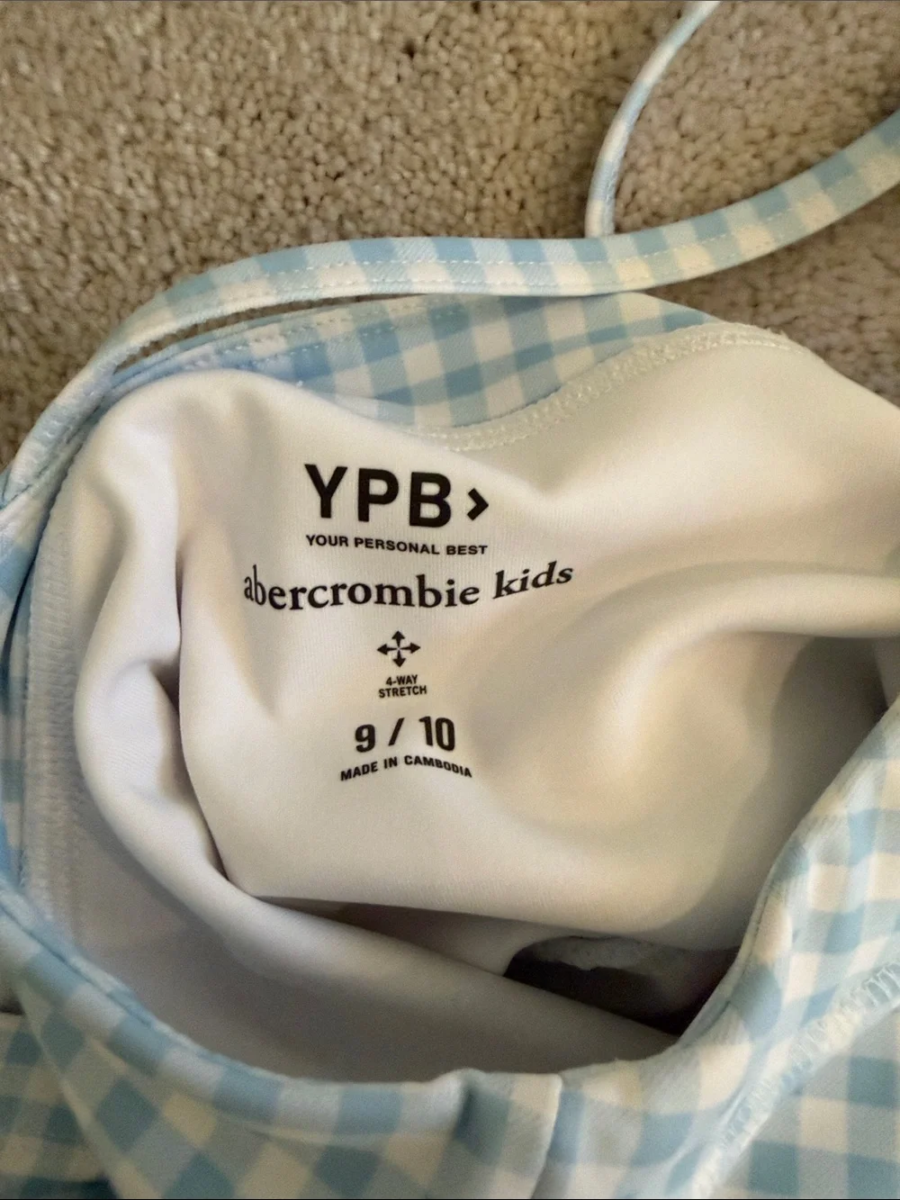 abercrombie kids Blue and White Gingham Sundress